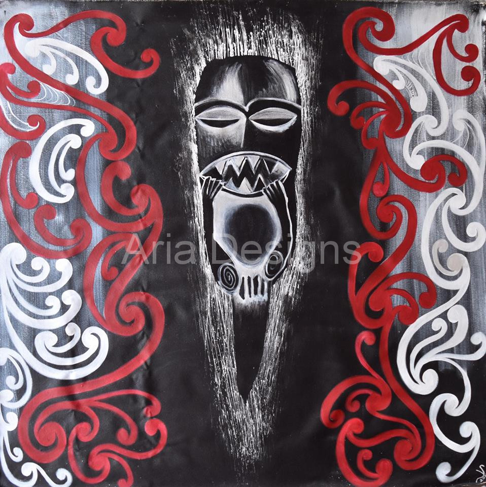 hinehuitepo, wakatupapaku, kowhaiwhai, black red an white, obsidian teeth, mana wahine, bone chests