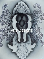 Abundance, internal landscape, womb, whare tangata, house of mankind, kowhaiwhai, ruru, mana wahine, stencil, spray paint on canvas,